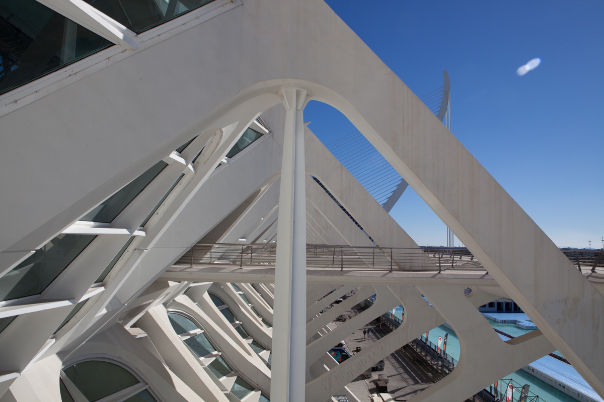 Detalle arquitectura museo de las ciencias